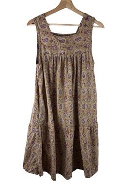 Conscious Clothing Midi Dress Paisley Cottage Ethical Size Small